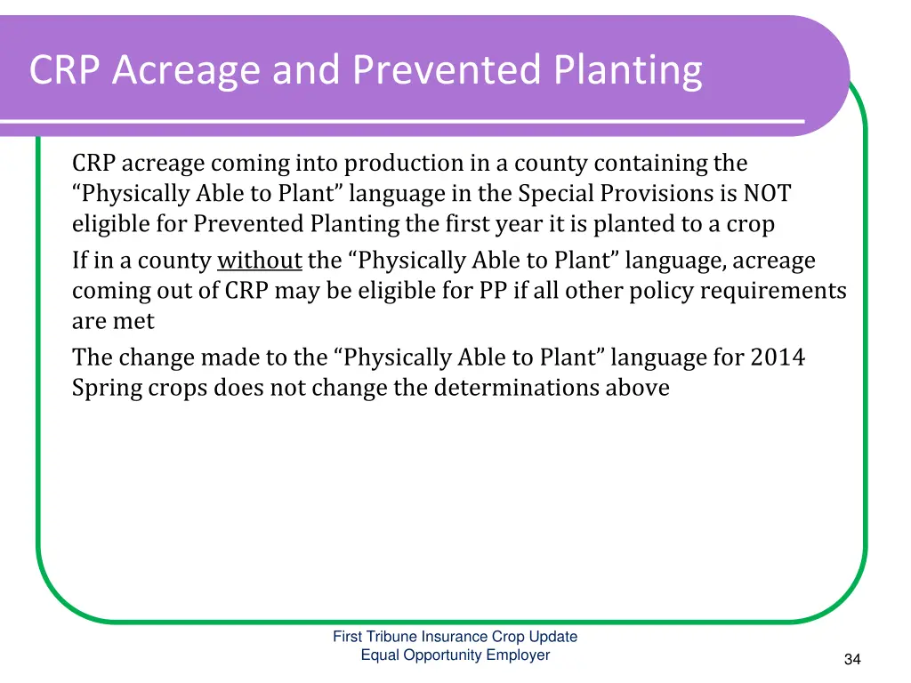 crp acreage and prevented planting