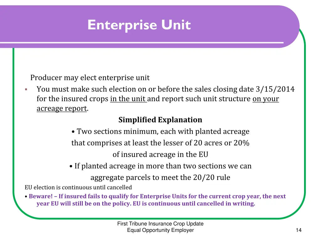 enterprise unit