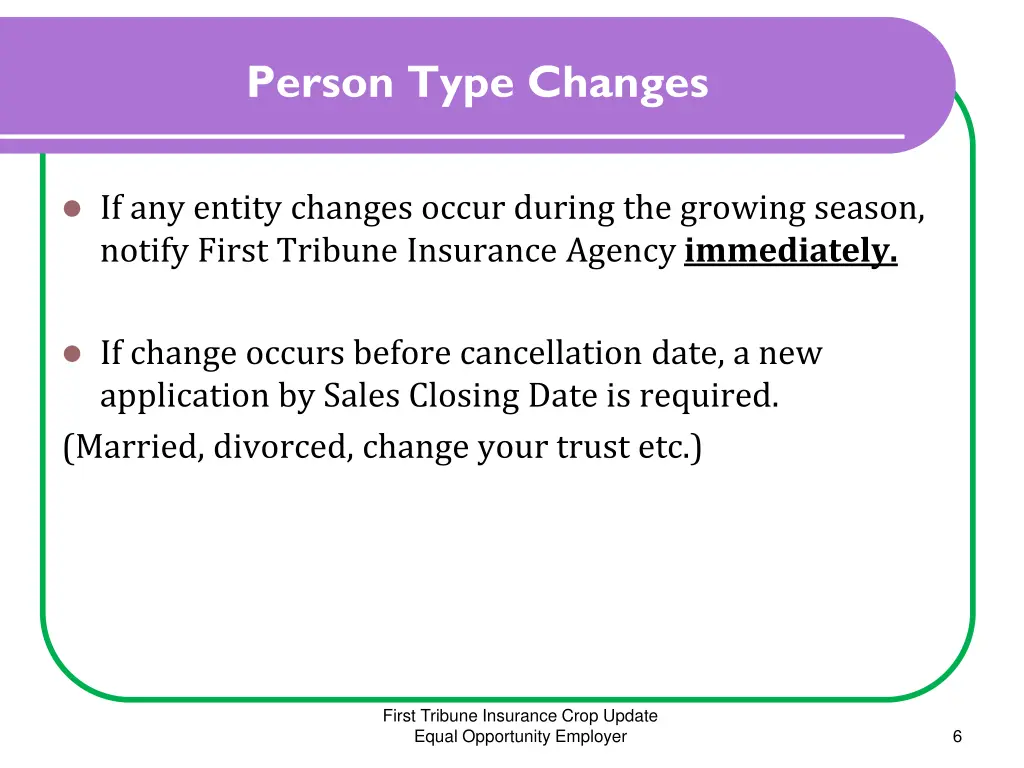 person type changes