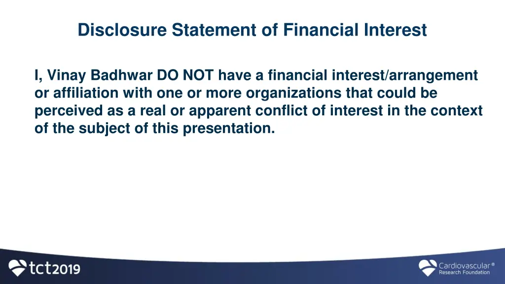 disclosure statement of financial interest