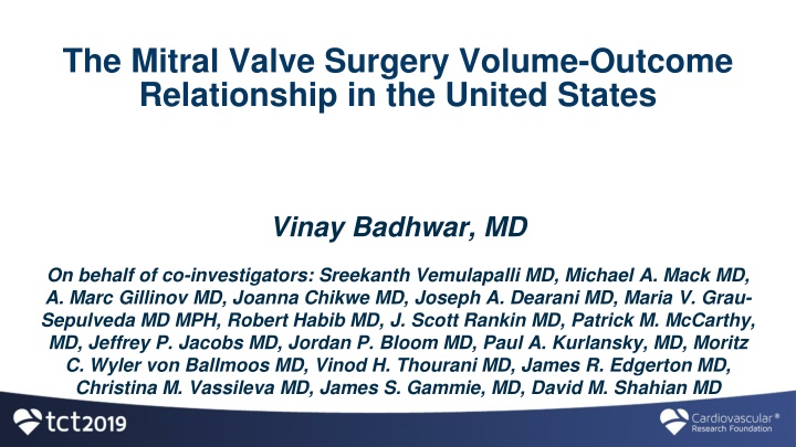 the mitral valve surgery volume outcome