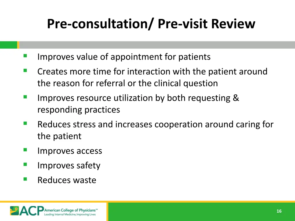pre consultation pre visit review