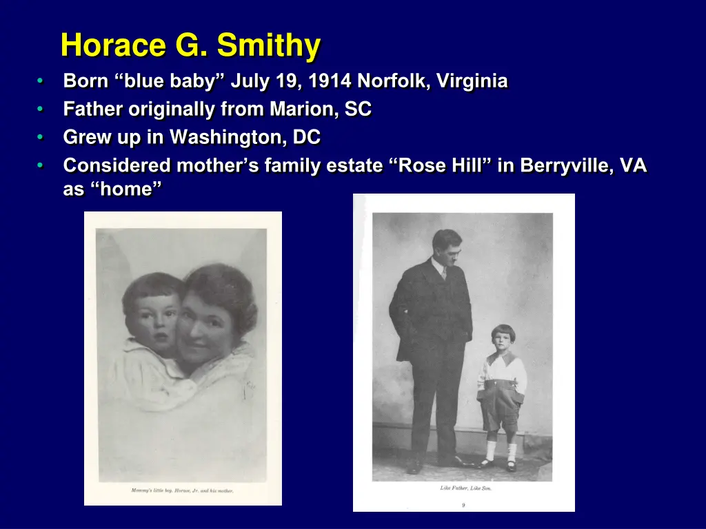 horace g smithy born blue baby july 19 1914