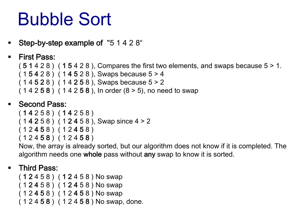 bubble sort