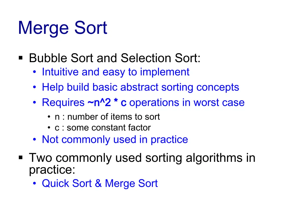 merge sort