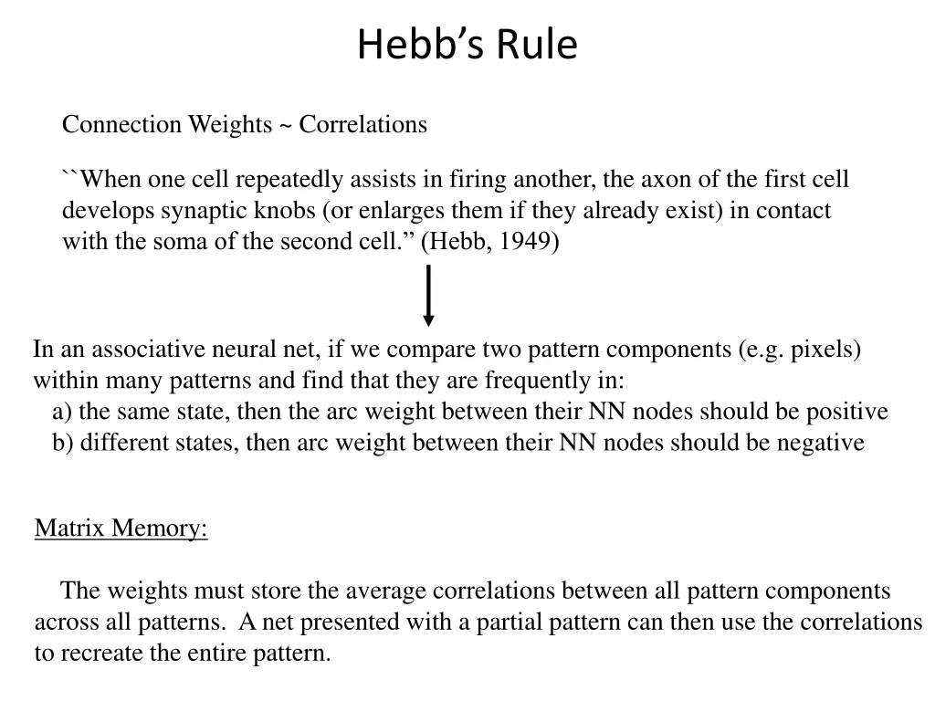hebb s rule