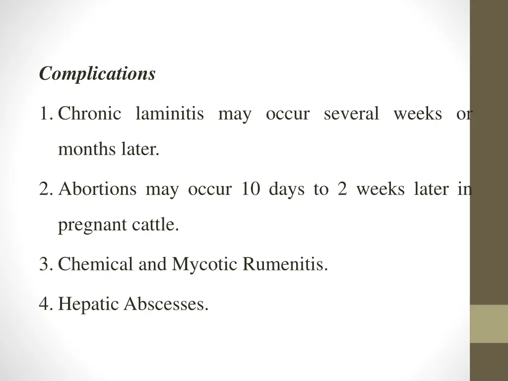 complications