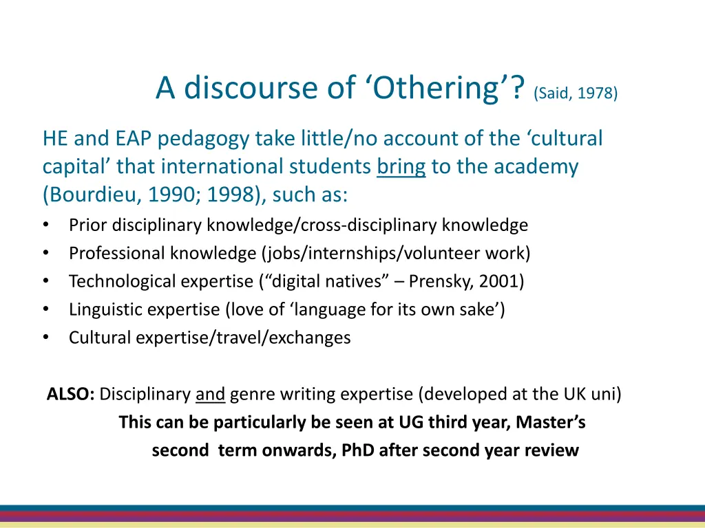 a discourse of othering said 1978