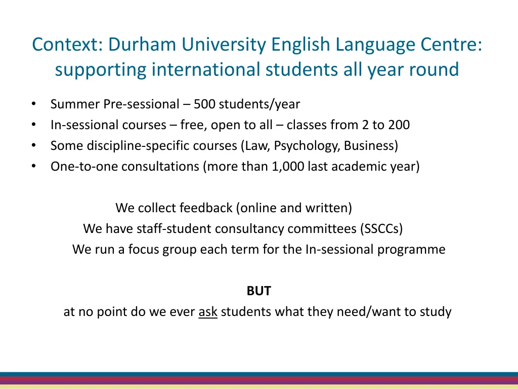 context durham university english language centre