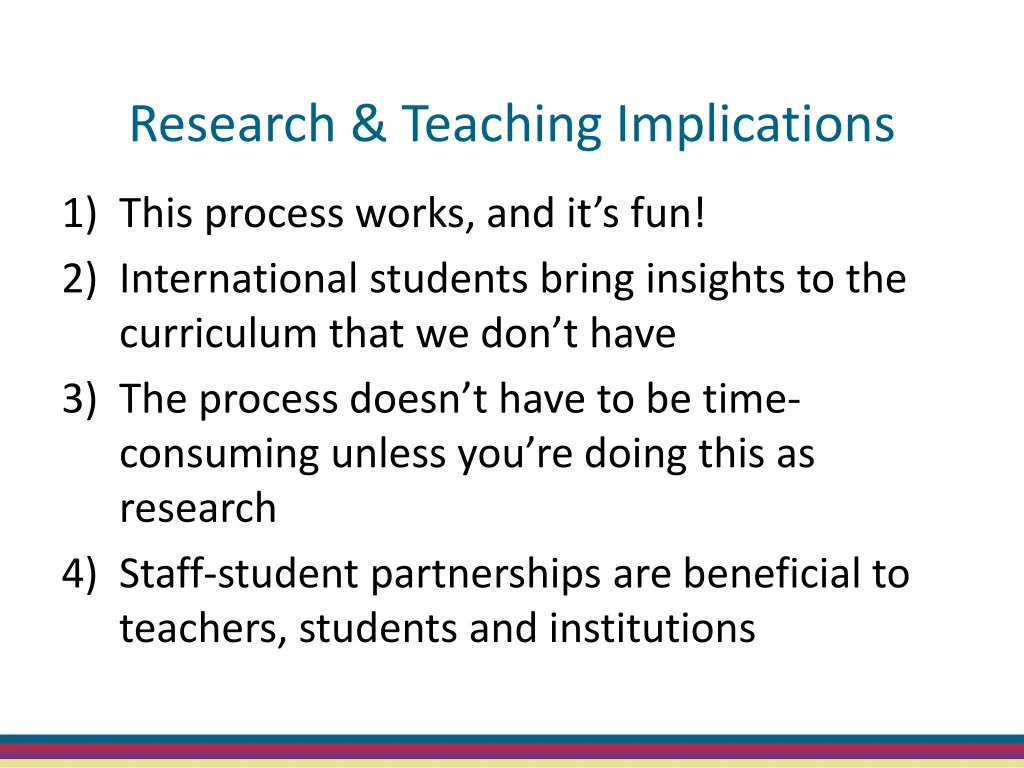 research teaching implications