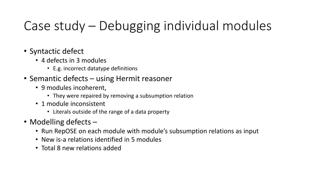 case study debugging individual modules