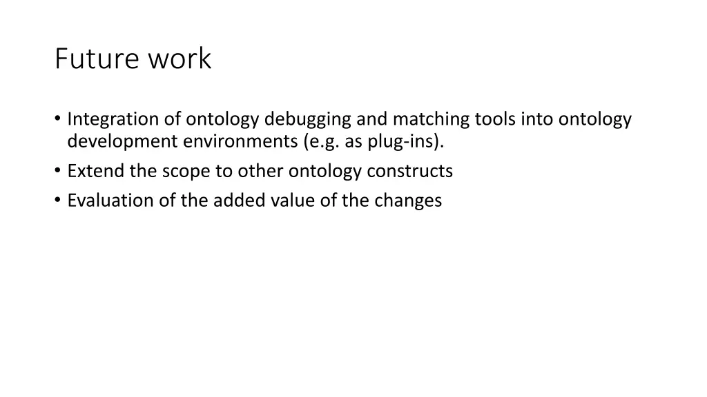 future work