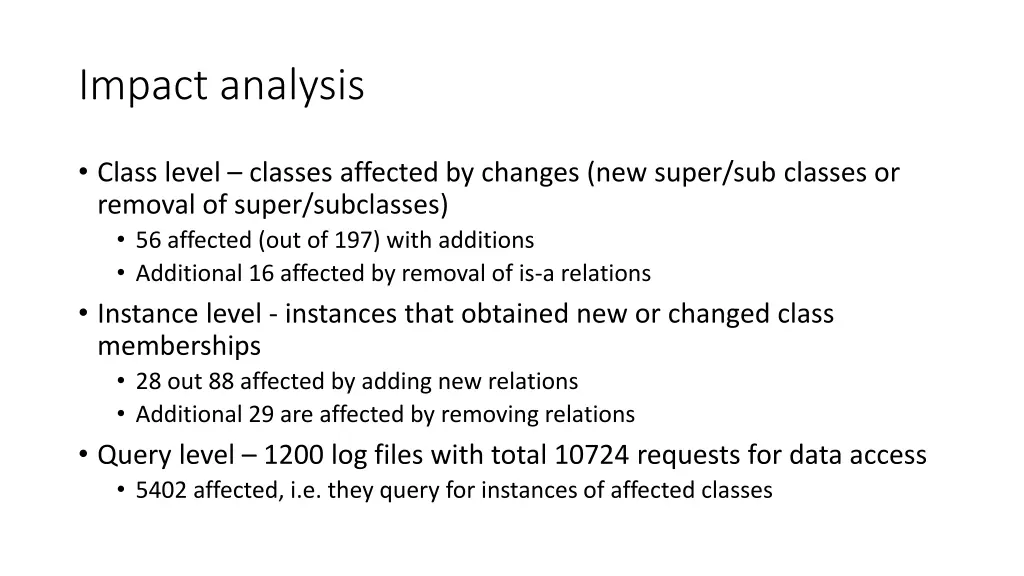 impact analysis