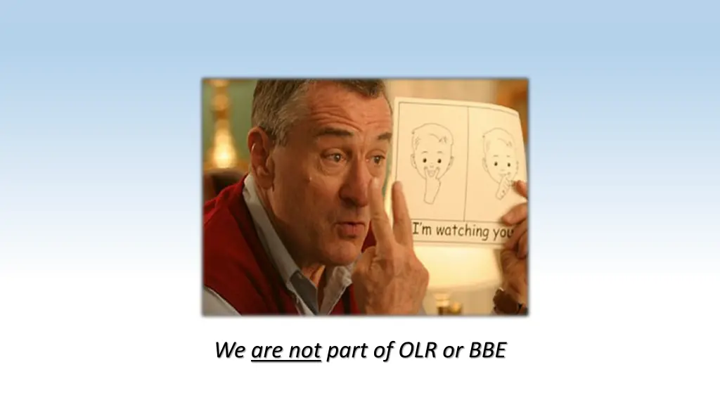 we are not part of olr or bbe