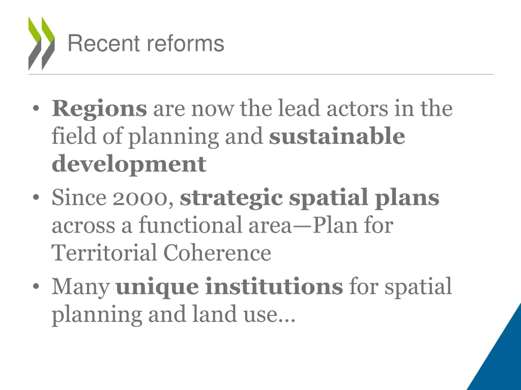 recent reforms