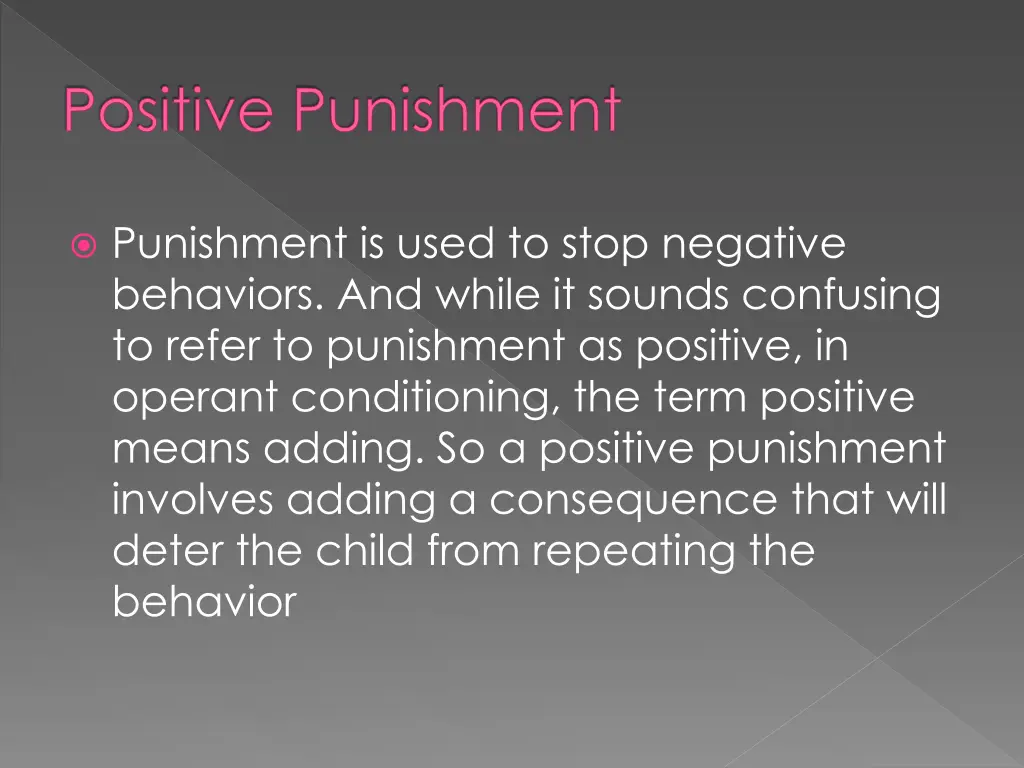 positive punishment