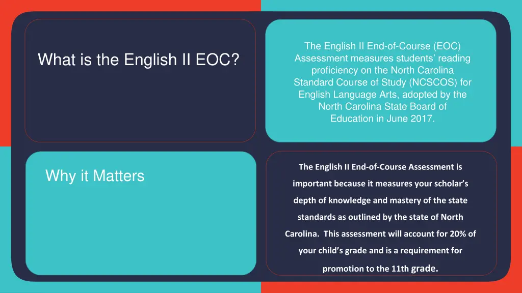 the english ii end of course eoc assessment