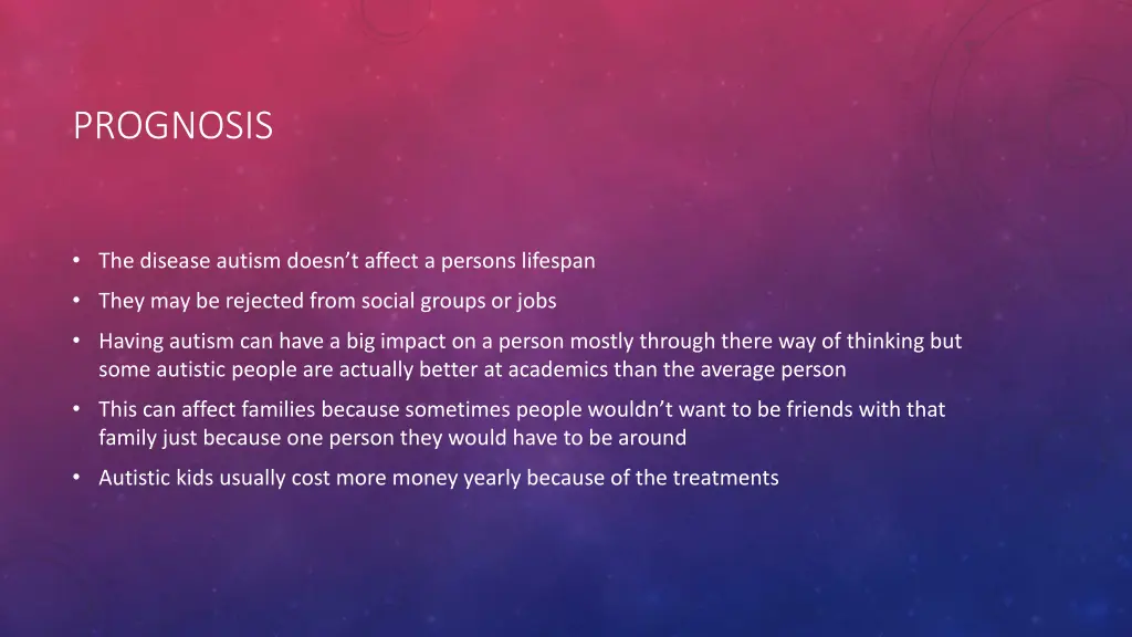 prognosis