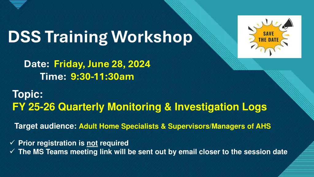 click to edit master title style dss training