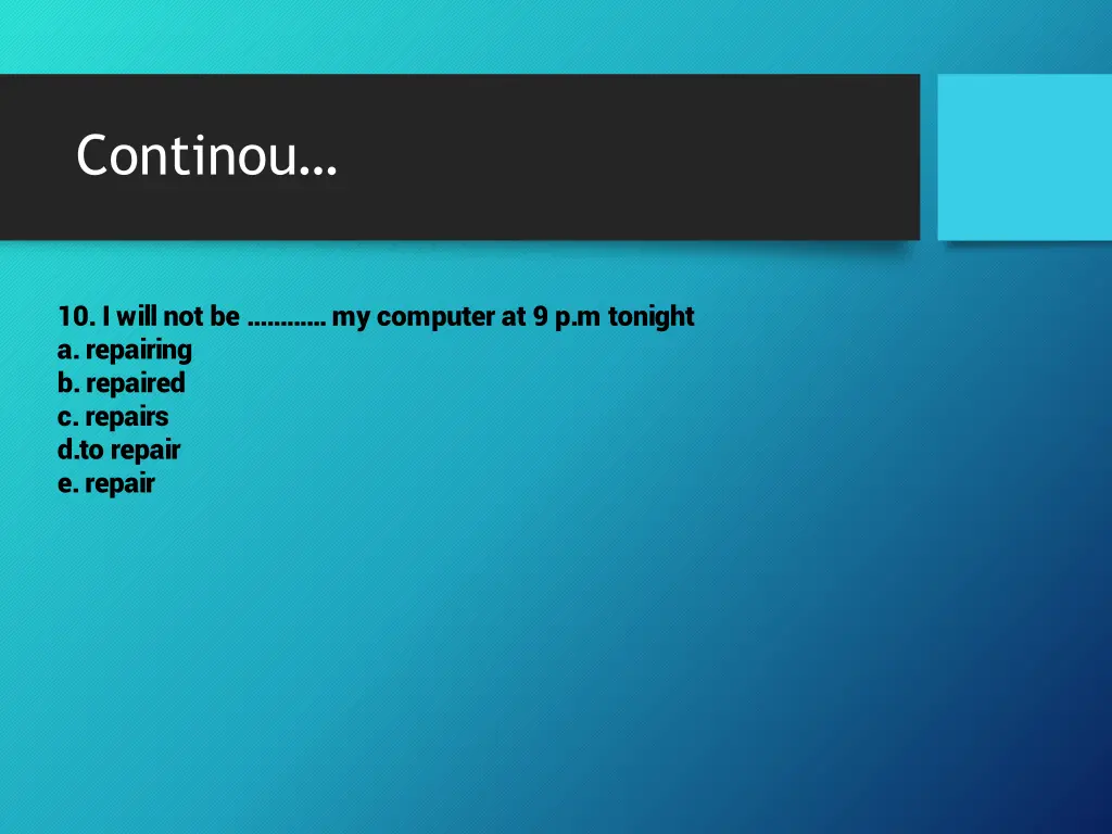 continou 6
