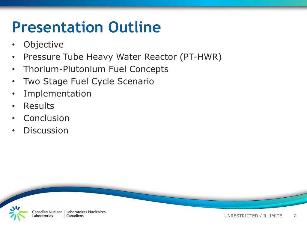 presentation outline