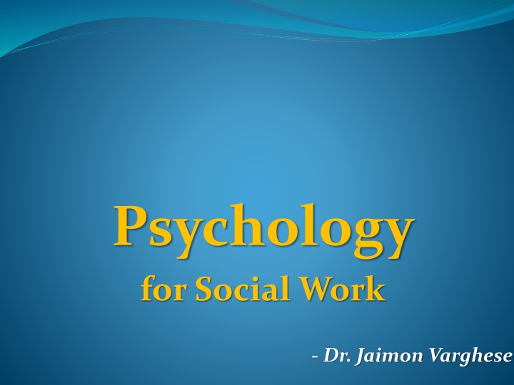 psychology for social work