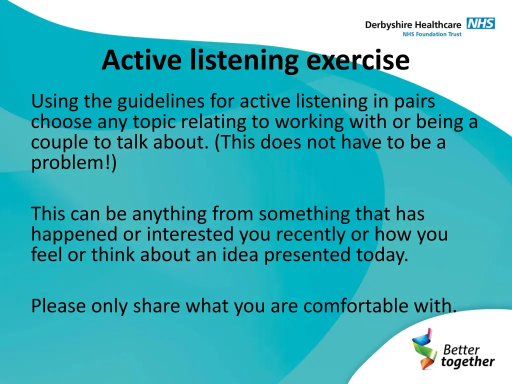 active listening exercise