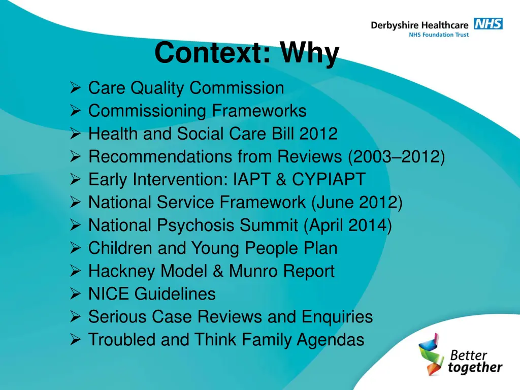 context why care quality commission commissioning