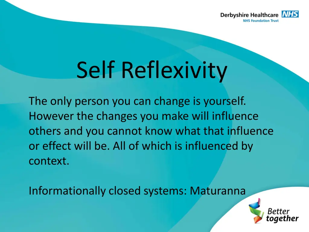 self reflexivity