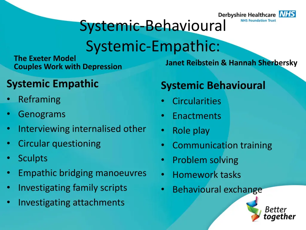 systemic behavioural systemic empathic