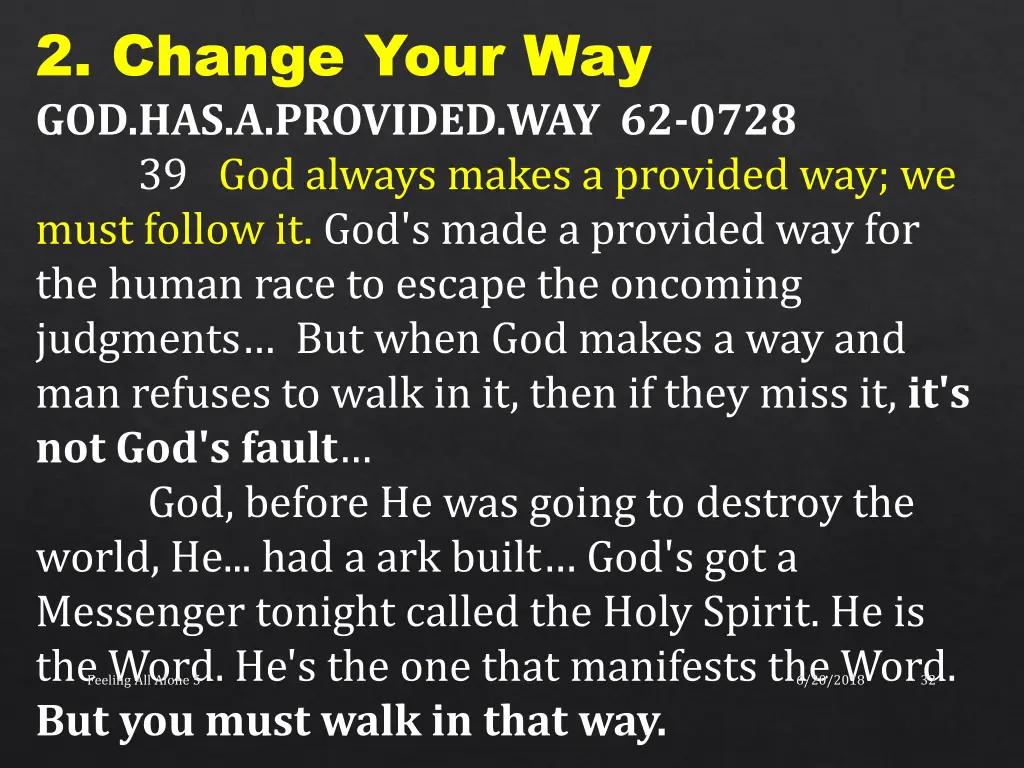 2 change your way god has a provided way 62 0728