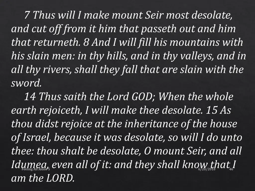 7 thus will i make mount seir most desolate