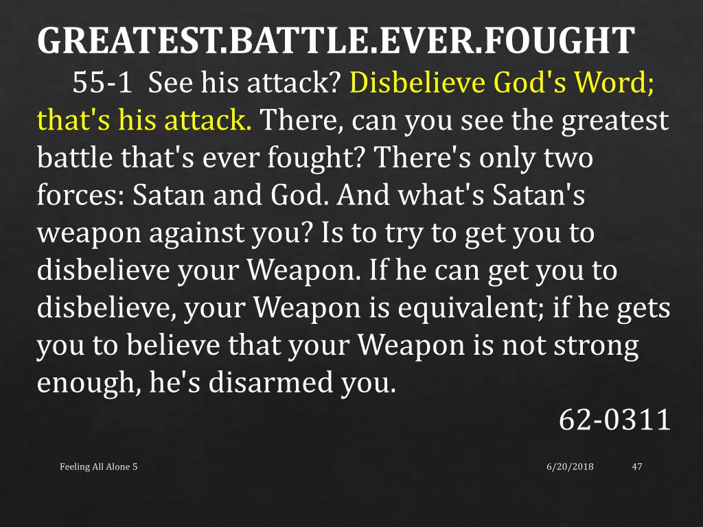 greatest battle ever fought 55 1 see his attack
