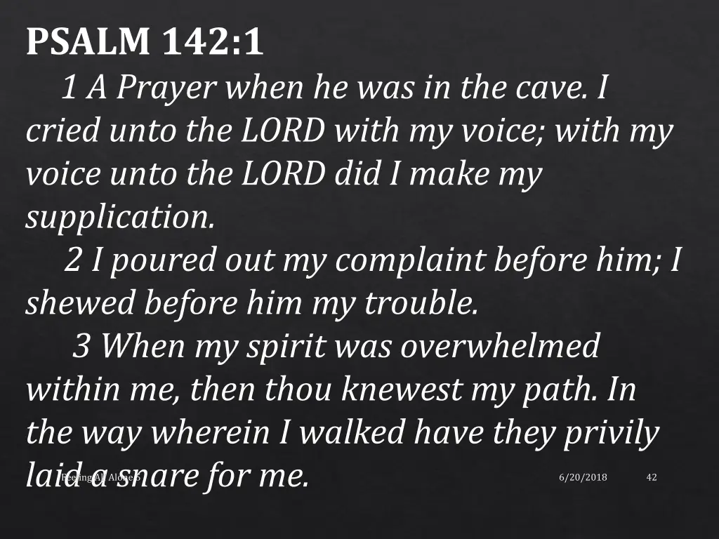 psalm 142 1 1 a prayer when he was in the cave