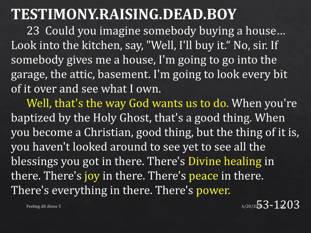 testimony raising dead boy 23 could you imagine