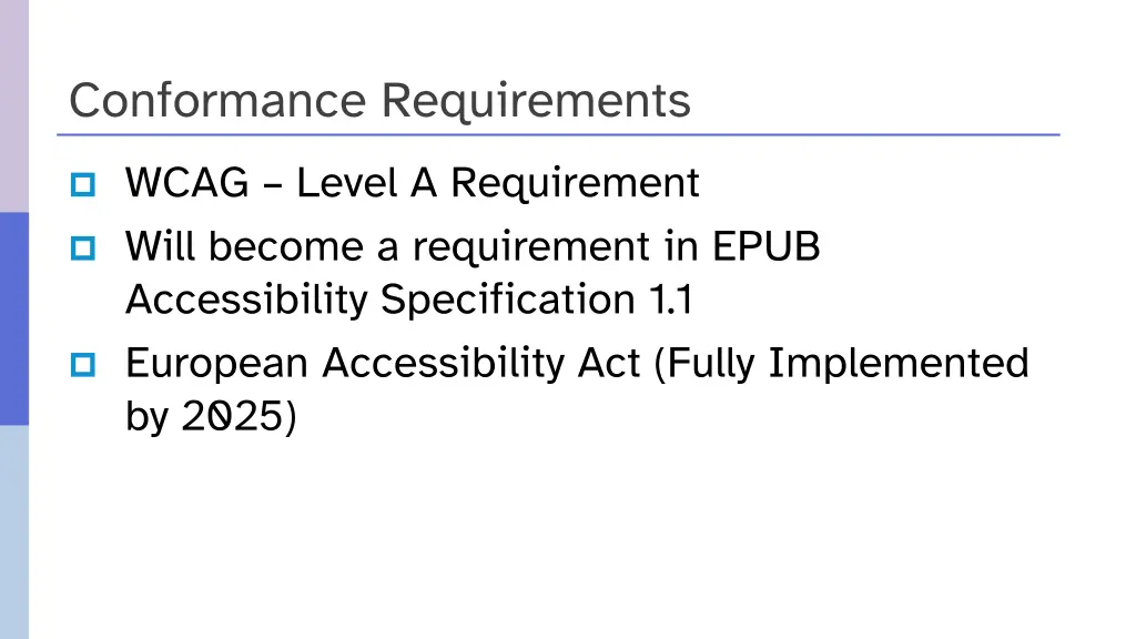conformance requirements