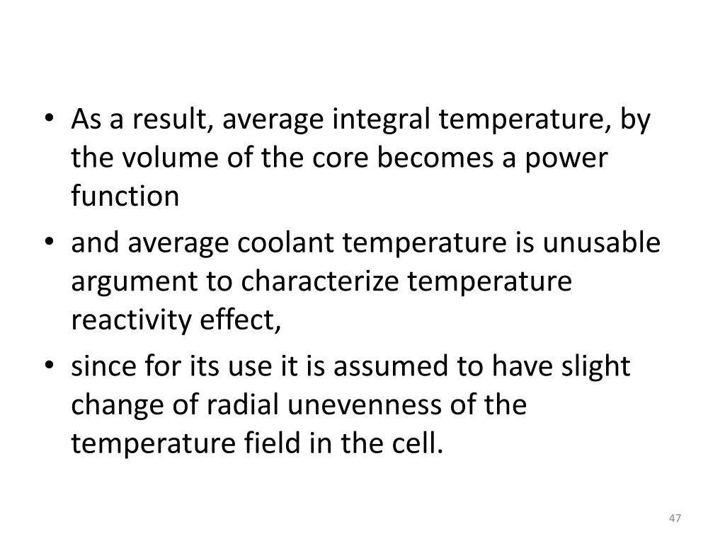 as a result average integral temperature