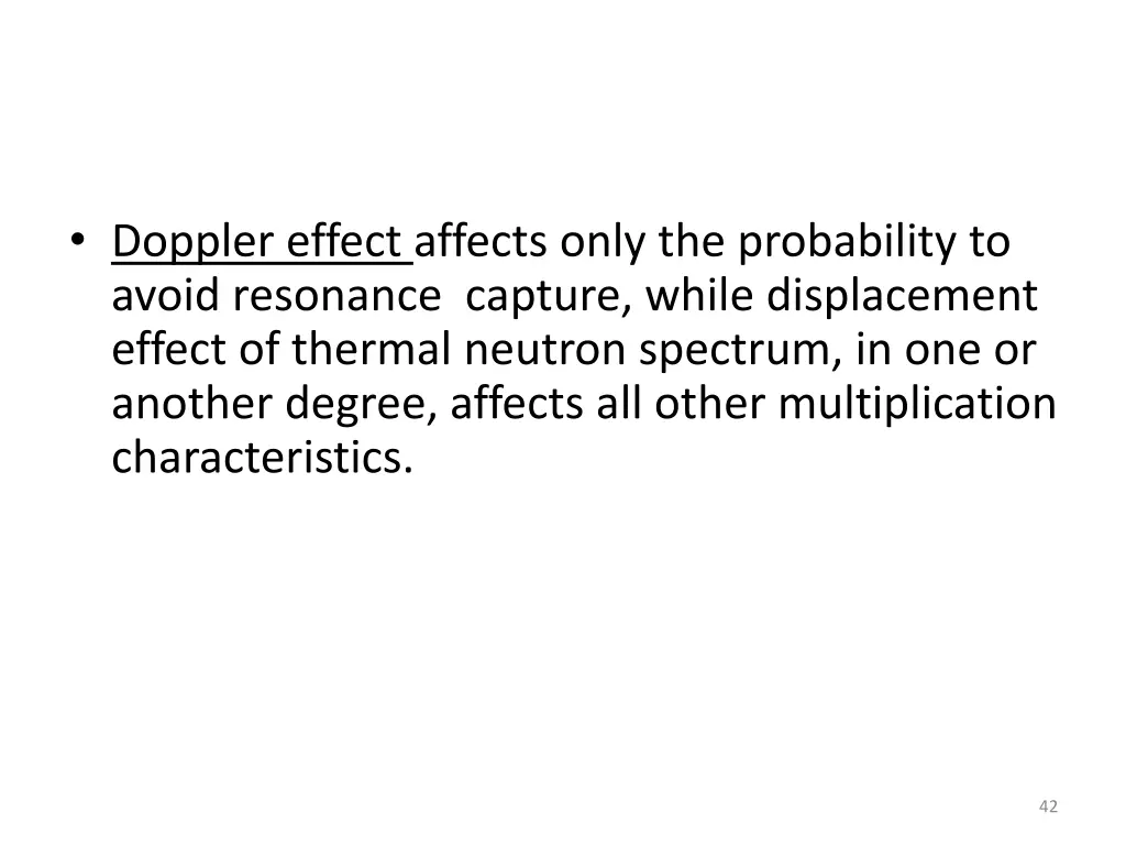 doppler effect affects only the probability
