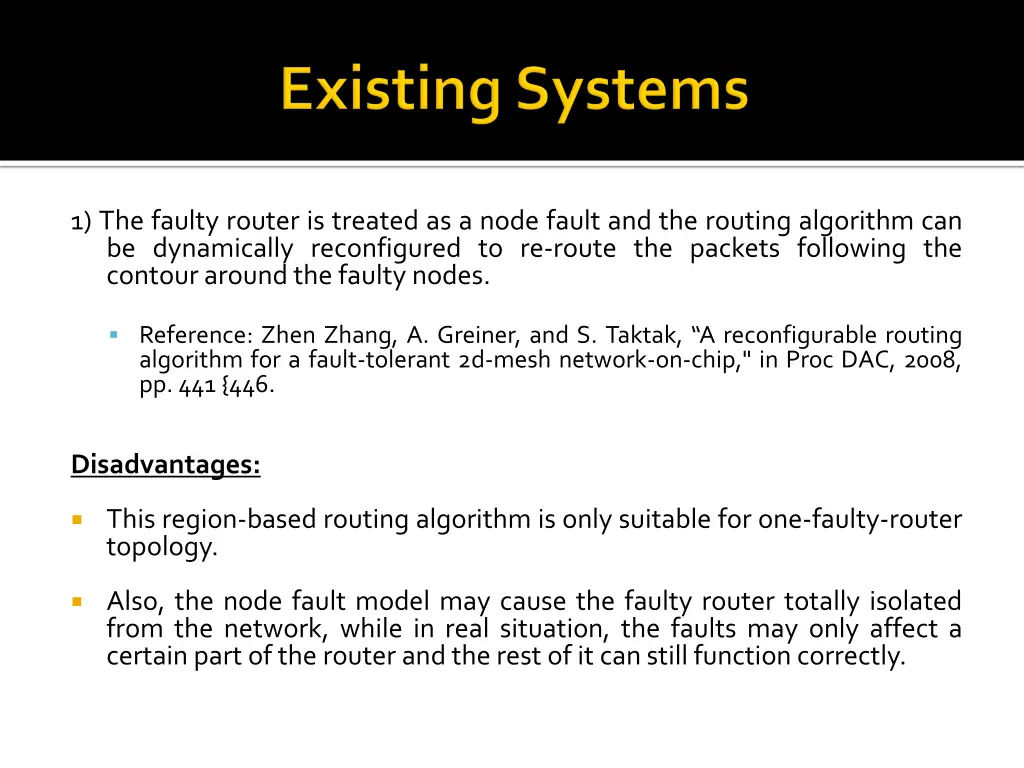 1 the faulty router is treated as a node fault