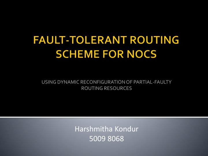 using dynamic reconfiguration of partial faulty