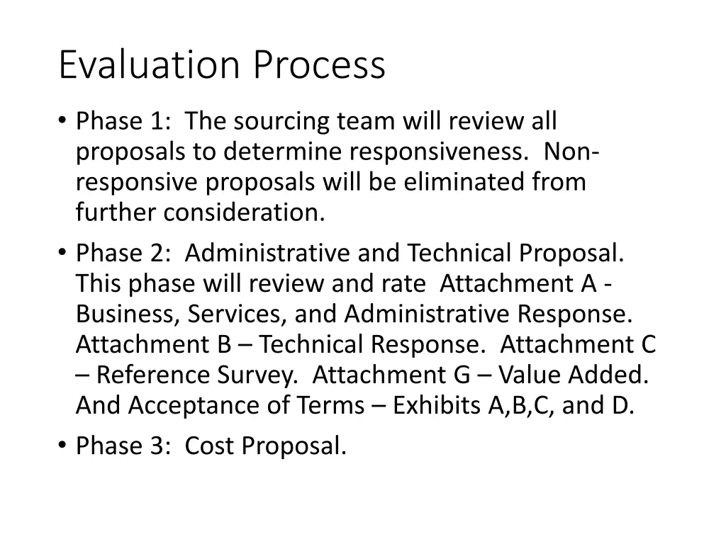 evaluation process