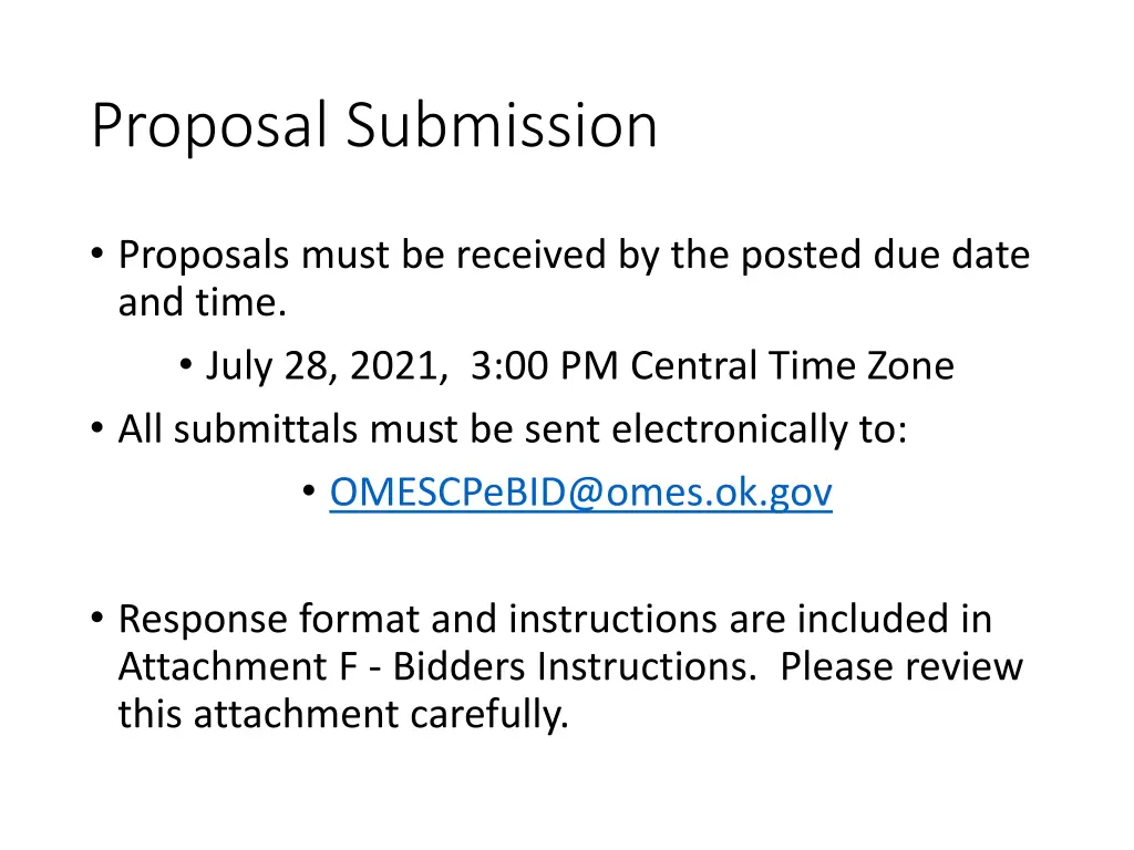 proposal submission