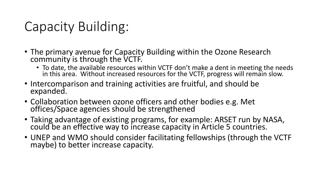 capacity building