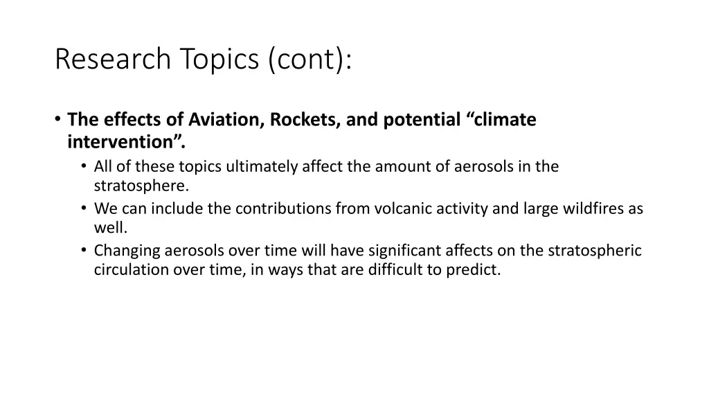 research topics cont