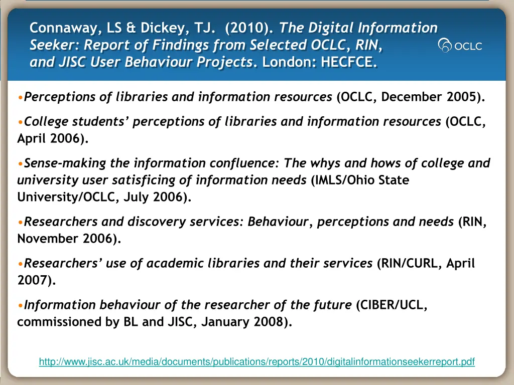 connaway ls dickey tj 2010 the digital