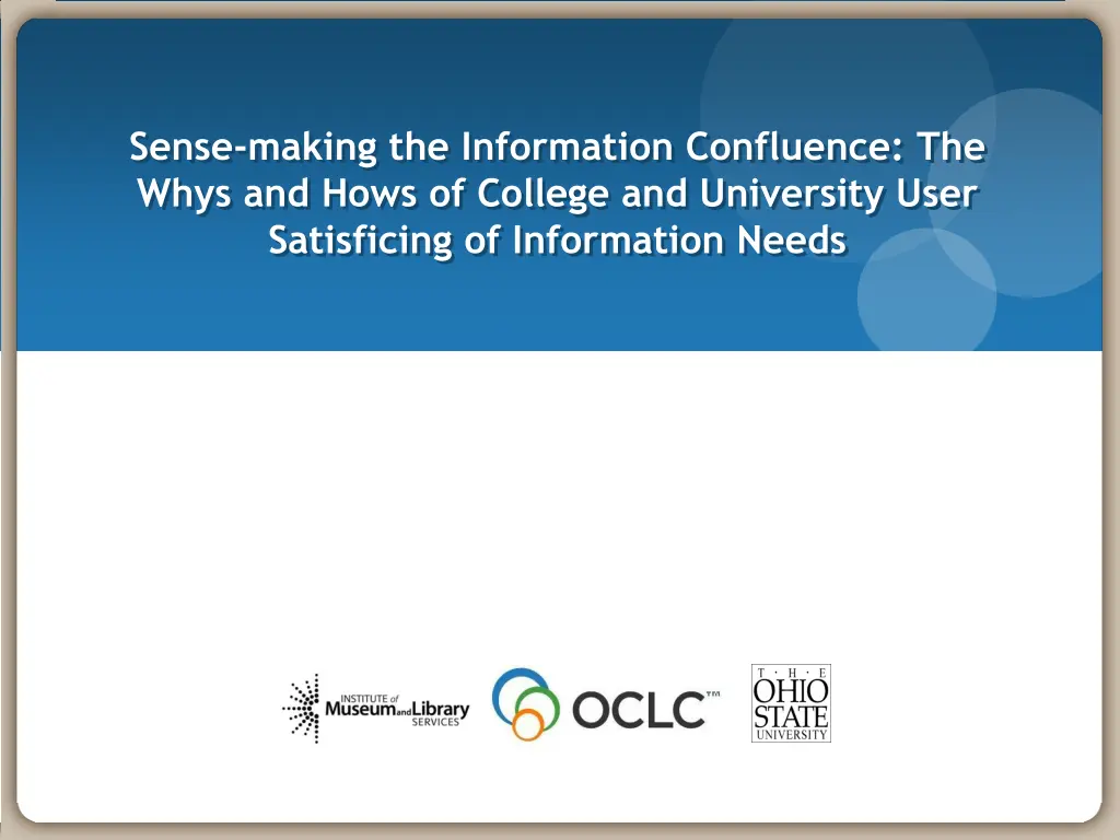 sense making the information confluence the whys