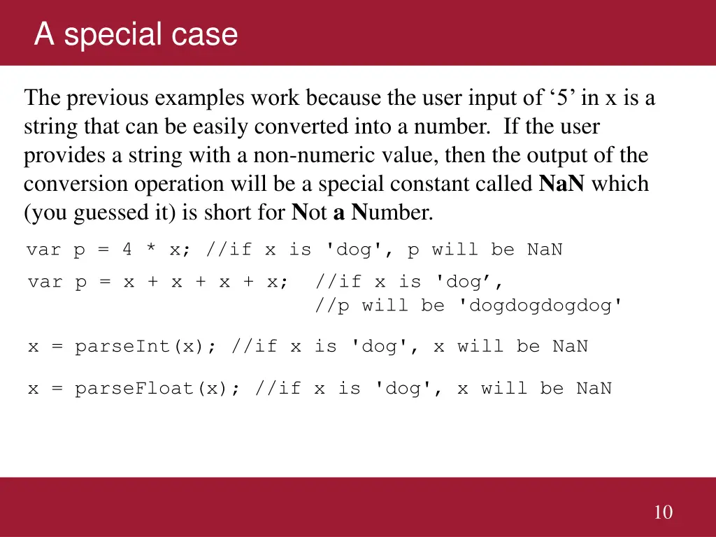 a special case