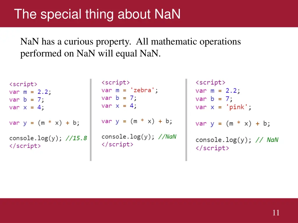 the special thing about nan