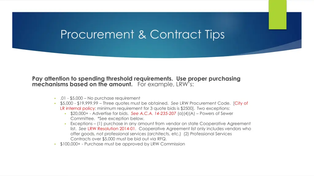 procurement contract tips