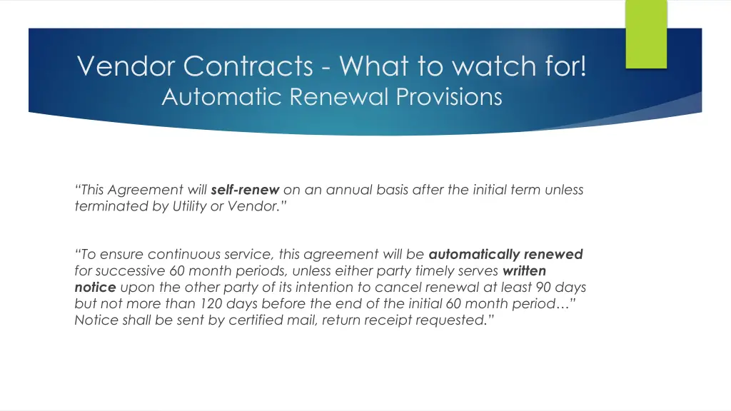 vendor contracts what to watch for automatic